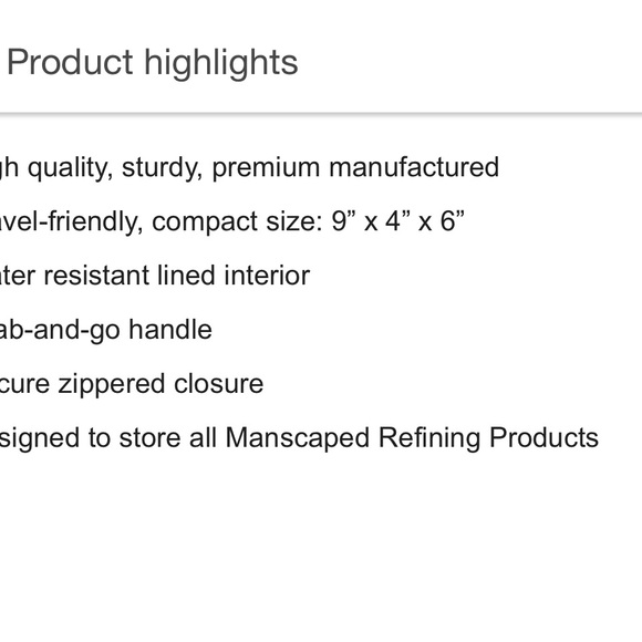 MANSCAPED THE SHED Toiletry Travel Bag Lightweight Black Brown Vegan Leather - Picture 11 of 11